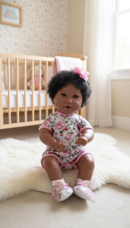 Pink Floral Romper Set