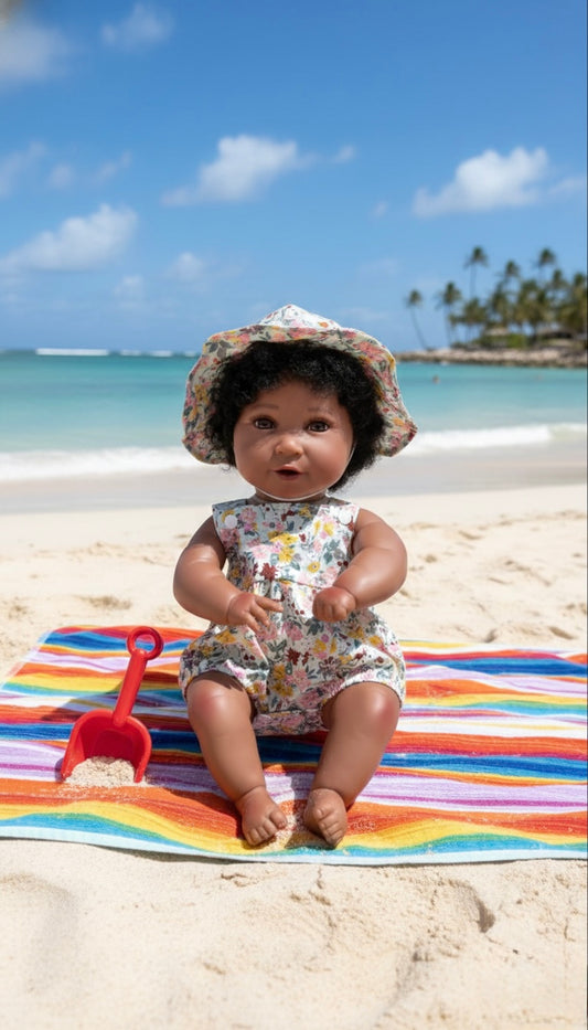 Floral Puff Romper + Headwrap